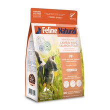 Load image into Gallery viewer, FELINE NATURAL Lamb & King Salmon Feast Freeze Dried Cat Food 800g