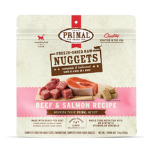 Load image into Gallery viewer, PRIMAL Cat Raw Freeze-dried Nuggets - Beef & Salmon 5.5oz/14oz