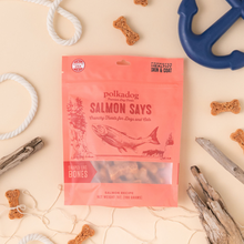 Load image into Gallery viewer, POLKADOG Salmon Says Crunchy Bones Treats for Dogs & Cats