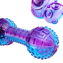 Load image into Gallery viewer, GIGWI Push to Mute Dog Toy - Dumbell