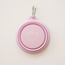 Load image into Gallery viewer, BITE ME Collapsible Silicone Pet Travel Bowl
