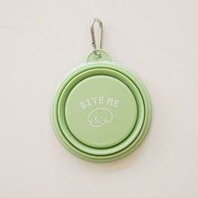 Load image into Gallery viewer, BITE ME Collapsible Silicone Pet Travel Bowl

