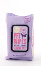 Load image into Gallery viewer, PRECIOUS TAILS Pet Grooming Wipes with Aloe Vitamin E 110pc
