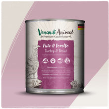 Load image into Gallery viewer, VENANDI ANIMAL Premium Cat Food - Turkey &amp; Trout 400g
