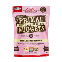 Load image into Gallery viewer, PRIMAL Cat Raw Freeze-dried Nuggets - Beef &amp; Salmon 5.5oz/14oz
