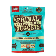 Load image into Gallery viewer, PRIMAL Cat Raw Freeze-dried Nuggets - Chicken &amp; Salmon 5.5oz/14oz

