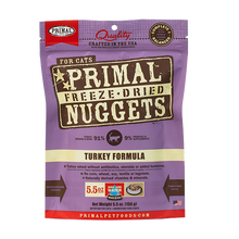 Load image into Gallery viewer, PRIMAL Cat Raw Freeze-dried Nuggets - Turkey 5.5 oz/14oz
