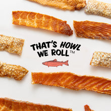 Load image into Gallery viewer, POLKADOG Salmon Skins Shorties Smoked Jerky for Dogs &amp; Cats
