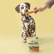 Load image into Gallery viewer, POLKADOG Salmon Skins Shorties Smoked Jerky for Dogs &amp; Cats
