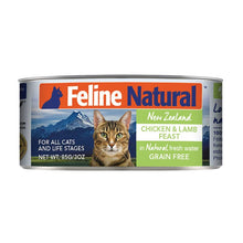 Load image into Gallery viewer, FELINE NATURAL Chicken &amp; Lamb Feast Can for Cats
