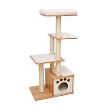 Load image into Gallery viewer, Cat Paw Wooden Cat Tree 142 cm
