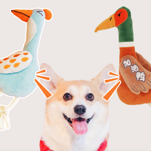 Load image into Gallery viewer, FOFOS Duck Plush Squeaky Bite Dog Toy Cat Toy - Sky Blue

