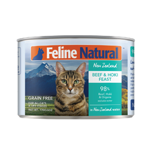 Load image into Gallery viewer, FELINE NATURAL Beef &amp; Hoki Feast Can for Cats
