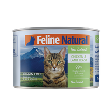 Load image into Gallery viewer, FELINE NATURAL Chicken &amp; Lamb Feast Can for Cats
