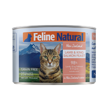 Load image into Gallery viewer, FELINE NATURAL Lamb &amp; King Salmon Feast Can for Cats
