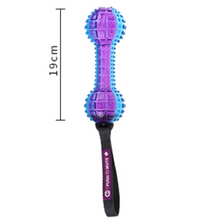 Load image into Gallery viewer, GIGWI Push to Mute Dog Toy - Dumbell
