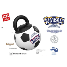 Load image into Gallery viewer, GIGWI Jumball with Rubber Handle - Soccer Ball
