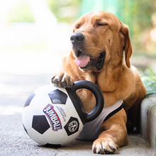 Load image into Gallery viewer, GIGWI Jumball with Rubber Handle - Soccer Ball
