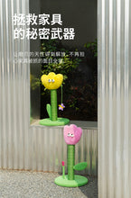 Load image into Gallery viewer, ZEZE Bright Tulip Cat Scratching Post Scratcher Tree
